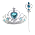 thumbnail image 1 of Juego de regalo de 2 piezas, princesa incluye corona con varita mágica - Accesorios de vestir para niñas para carnaval, 1 of 5