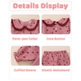 thumbnail image 6 of Toddler Baby Girls Clothes 12 Months Girls Fall Outfits 18 Months Girls Long Sleeve Peter-pan Collar Heart Print Top Pants 2PCS Set Red, 6 of 6