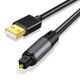 thumbnail image 1 of Adaptador de audio óptico USB a TOSLINK, convertidor digital unidireccional USB tipo A a SPDIF, coatible solo con Windows/PC coutadora portátil, (unidireccional USB a óptico), 1 of 5