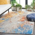 thumbnail image 3 of SAFAVIEH Barbados Tanner Abstract Indoor/Outdoor Area Rug, Blue/Rust, 8' x 10'5", 3 of 11