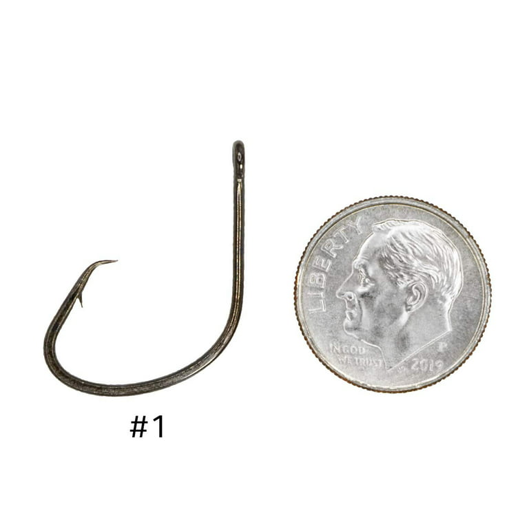 Rite Angler Inline Circle Hook Saltwater Freshwater Offshore Inshore  Fishing Live Bait #1, 2, 1/0, 2/0, 3/0, 4/0, 5/0 Hook Sizes (100 Pack)