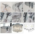 thumbnail image 4 of 4-Light 16 Inch Chrome Flush Mount Chandelier with Crystal Accents, 4 of 7