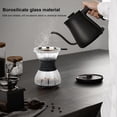 thumbnail image 3 of Glass Pour Over Coffee Maker Set with Reusable Stainless Steel Drip Filter Elegant Coffee Dripper Pot Glass Carafe and Permanent Stainless Steel Filter[400ml], 3 of 5