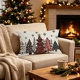 thumbnail image 6 of Tyidzon Christmas Pillow Covers 12 x 20 inch Xmas Tree Decorative Throw Pillow Covers, Soft Pillowcases Cushion Case for Couch Holiday Party Decor, 6 of 8