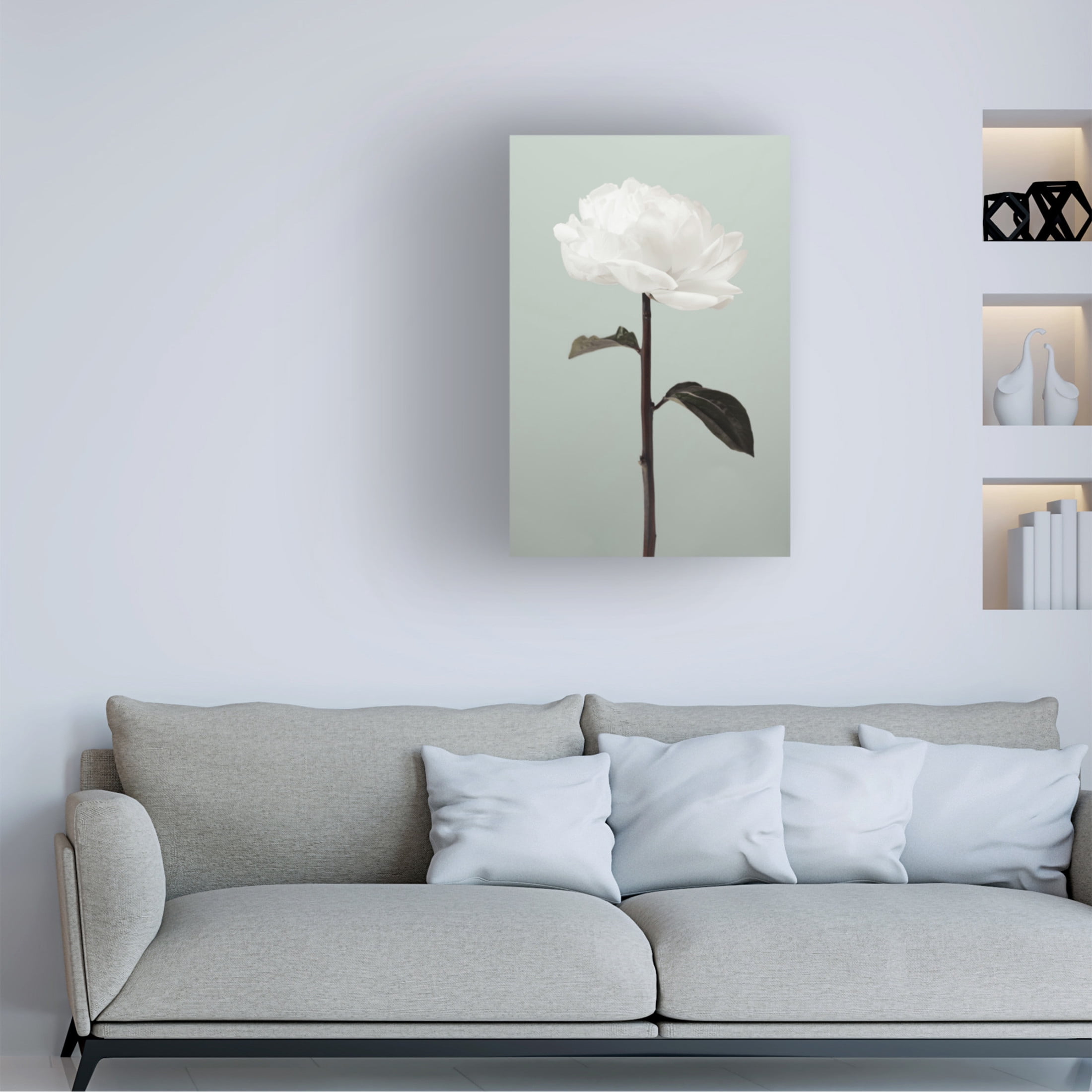 Canvas Wall Art - Pictufy Studio III 'Peony 16' Wall Art for Living Room, Bedroom, or Office Décor by Trademark Fine Art - 12 x 19 Inches
