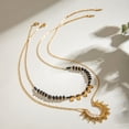 thumbnail image 4 of Sunyuer Women's Vintage-Inspired Multi-Layered Necklace - Stainless Steel with Zirconia & Crystal Sunflower Pendant, Durable & Stylish, 4 of 7