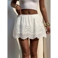 thumbnail image 2 of Women'S Gingham Bubble Mini Skirts Cute Holiday Short Skorts White L, 2 of 9