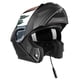 thumbnail image 2 of Cascos Moto Abatible Negro Luz Led Bluetooth Mica Plata Dot Diseño Monocolor Tamaño Del Casco L, 2 of 7
