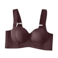 thumbnail image 3 of Woman's Bras No Underwire Push Up Full Coverage Lightweight Solid Color Spaghetti Strap Women's Bralettes Breathable Underwear Daily Bra Coffee XL, 3 of 5