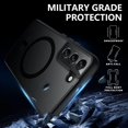 thumbnail image 5 of Magnetic Case for Samsung Galaxy S22, Translucent Matte Anti-Fingerprint,Compatible with MagSafe,Slim Fit Shockproof Protective Phone Case for Galaxy S22 (Black), 5 of 12