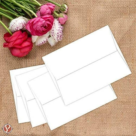 A2 White Invitation Envelopes (4 3/8" x 5 3/4") Fits 4.25 x 5.5 Inch