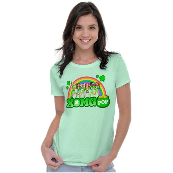XOMG POP Saint Paddy Pot of Gold Women's T Shirt Ladies Tee Brisco Brands 2X