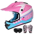 thumbnail image 1 of Casco integral para motocross juvenil Roozo con gafas y guantes, 1 of 4