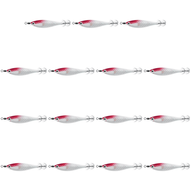 Anzuelo Calamar Luminoso Que Brilla en Cebo para Pesca Nocturna ( ) Rojo Y Blanco