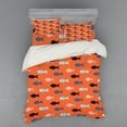 thumbnail image 2 of Ambesonne Orange Bedding Set 3 Pcs, Colorful Fish Shoal, Twin, Persian Blue Salmon Teal, 2 of 3