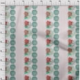 thumbnail image 3 of oneOone Cotton Poplin Dusty Teal Blue Fabric Geometric & Mandala Watercolor Diy Clothing Quilting Fabric Print Fabric By Yard 42 Inch Wide, 3 of 4