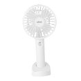 thumbnail image 2 of DOLITY Mini Hand Held Fan Personal Desk Table Fan with Base for Traveling Outdoor Multifunctional Adjustable 3 Speeds Small Personal Fan Table Fan white, 2 of 9