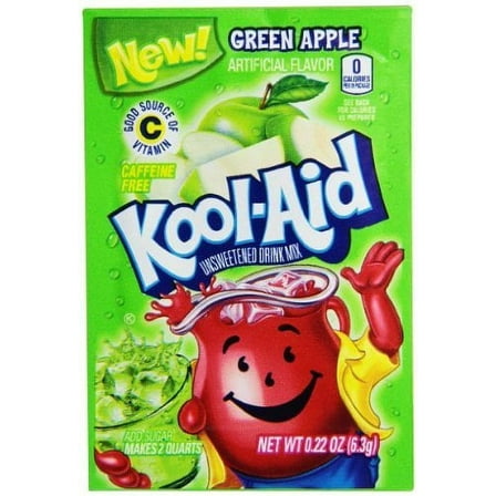 Kool-Aid Green Apple Unsweetened Drink Mix - 12 Packets