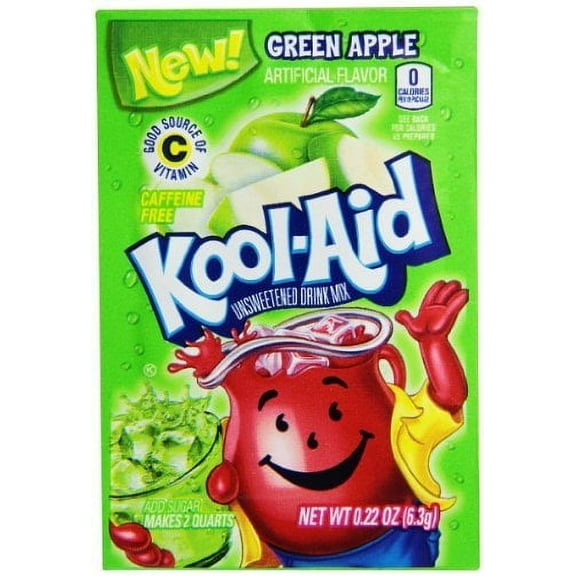 Kool-Aid Green Apple Unsweetened Drink Mix - 12 Packets