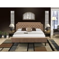 thumbnail image 2 of East West Furniture Granbury 3 Pieces Wood King Bedroom Set in Brown & Jacobean, 2 of 8