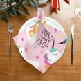 thumbnail image 2 of Coolnut Set of 4 Cute Unicorn Satin Napkin Square 20 Inches Table Napkins Soft Smooth Decorative Napkins for Wedding Banquet Party Decoration, 2 of 6