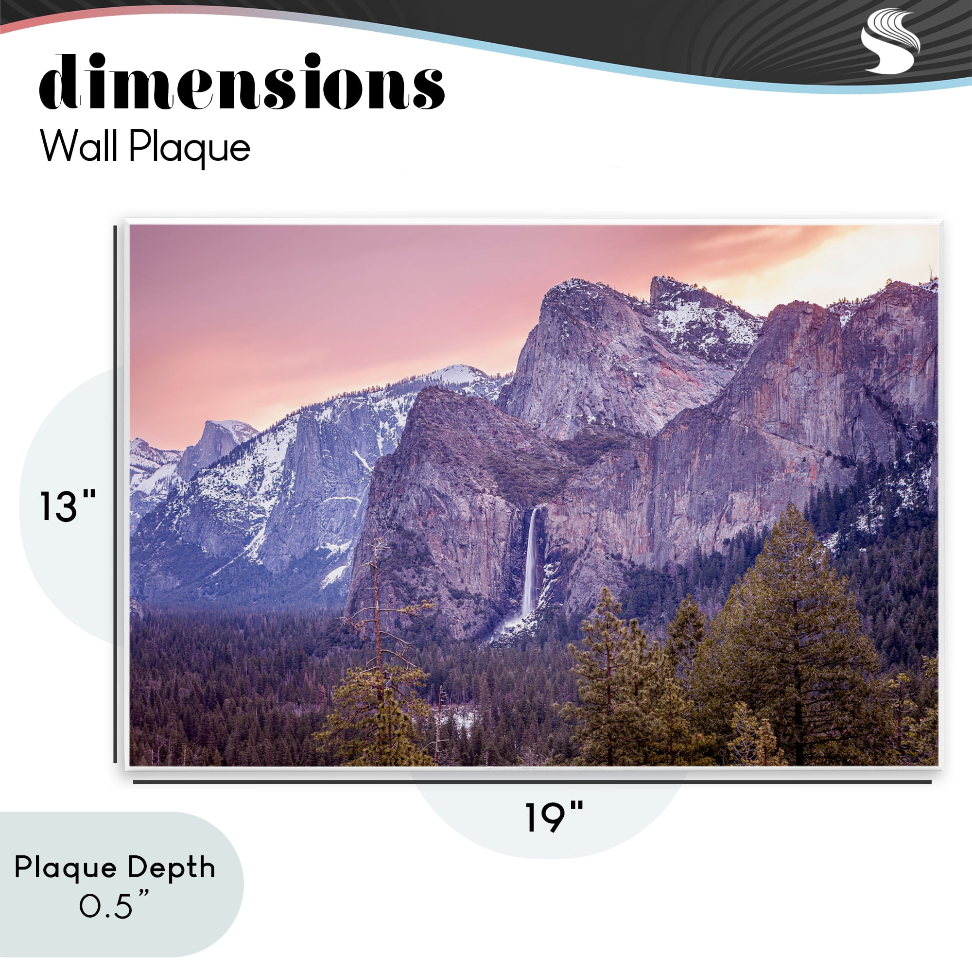 Stupell Industries Majestic Mountain Waterfall Sunset Wall Plaque Art, design by Shelley Carlisle