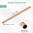 thumbnail image 3 of Uxcell 3-Pack 200mm Copper Round Tube, 12.5mm OD 1mm Wall Thickness Copper Seamless Tubing Metal Straight Pipe [12.5x0.04x7.87IN], 3 of 7