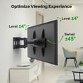 thumbnail image 3 of USX MOUNT Soporte de pared para TV de movimiento completo para la mayoría de televisores de 32 a 70 pulgadas de hasta 99 libras, soporte de pared para TV con brazos articulados dobles, giratorio, incl, 3 of 5