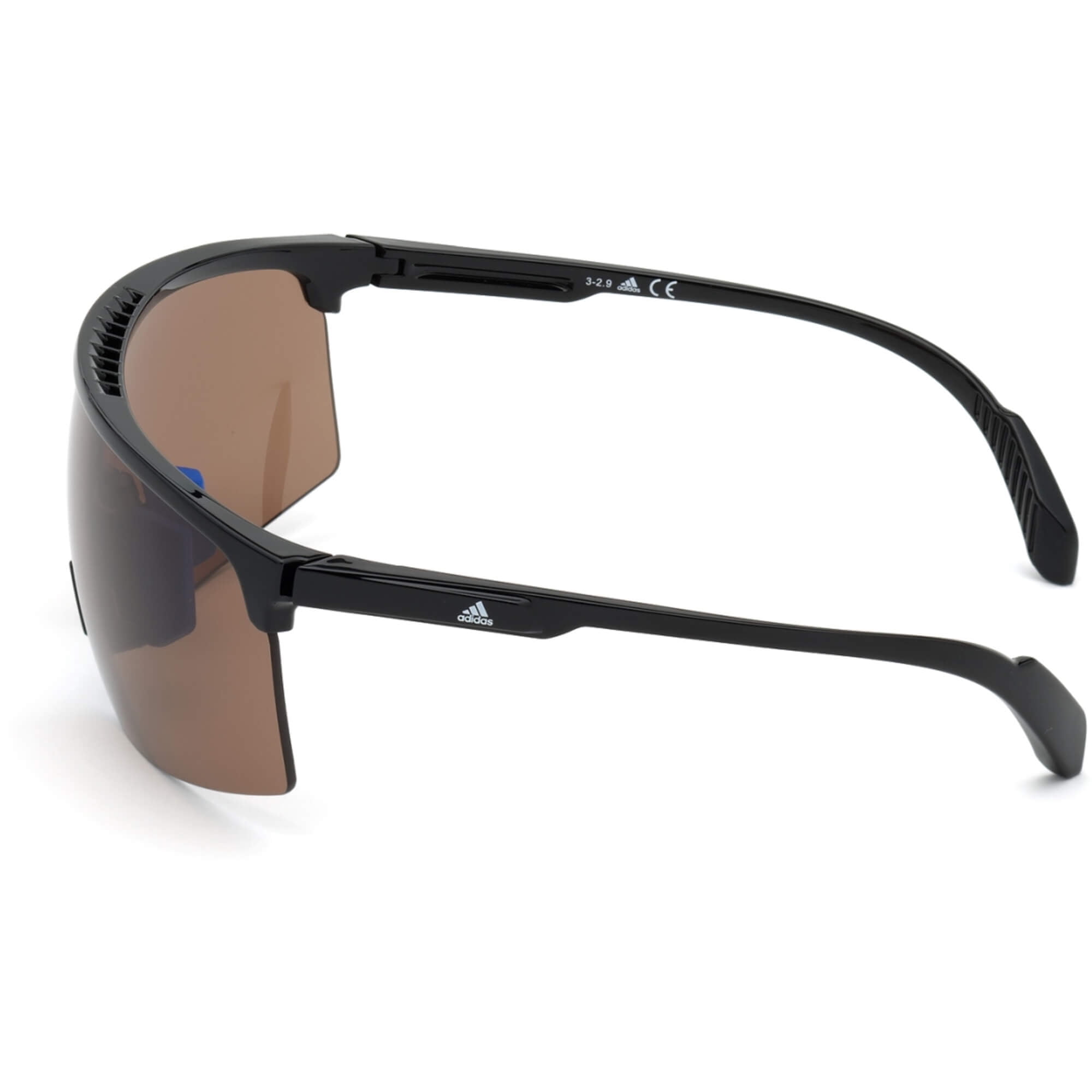 Adidas Men Sunglasses Sp0005 01E Black/Brown Mirrored Photochromic Shield 00 135
