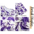 thumbnail image 6 of Fantaslook Women Tunic Tops Casual Henley Short Sleeve Shirts Floral Blouses Loose Summer Tops, 6 of 7