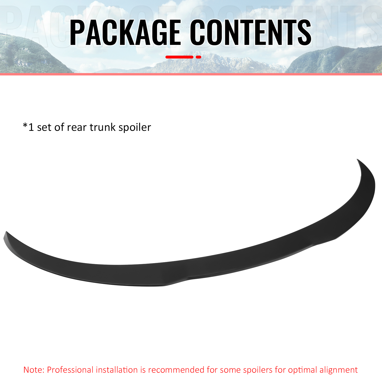 Ikon Motorsports Trunk Spoiler Compatible with 2025-2026 Tesla Model Y Juniper, IKON Style Matte Black ABS Plastic Rear Trunk Lid Spoiler Wing Lip
