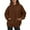 Coffee, variant on Tunics for Leggings Women Winter Relaxed Fit Hooded Long Sleeve Bubble Cold Shoulder with Pocket Solid Color Leisure Polyester Sweatshirts Hoodies(Coffee,XL)