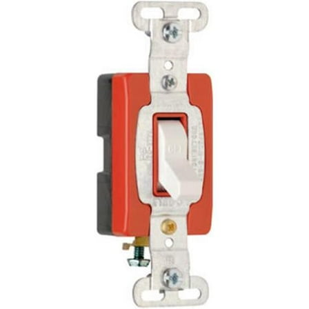 Pass & Seymour CSB20AC1WCC8 Single Pole Toggle Switch  20A  White Pack of 8