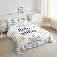thumbnail image 3 of jejeloiu Hallo Winter Queen Comforter Set,Christmas Snowflake Bedding Sets,Happy New Year Bedding Comforter Set For Boys Kids,Breathable Home Decor,3-Piece, 3 of 8