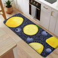 thumbnail image 5 of Yellow Lemon Blueberries DarkBlue Pattern Kitchen Rug Mat,Kitchen Runner Rugs Non Skid Washable,Decorative Kitchen Floor Mats for Kitchen,Sink,Laundry,17"x47.2", 5 of 7