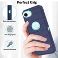 thumbnail image 5 of Asuwish Compatible with iPhone 16e/SE 2025/SE 4 Phone Case Hybrid Rugged Shockproof Hard Protective Drop Proof Full Body Heavy Duty Mobile Cell Cover for i16e SE4 Generation 16eCase Women Men Blue, 5 of 7