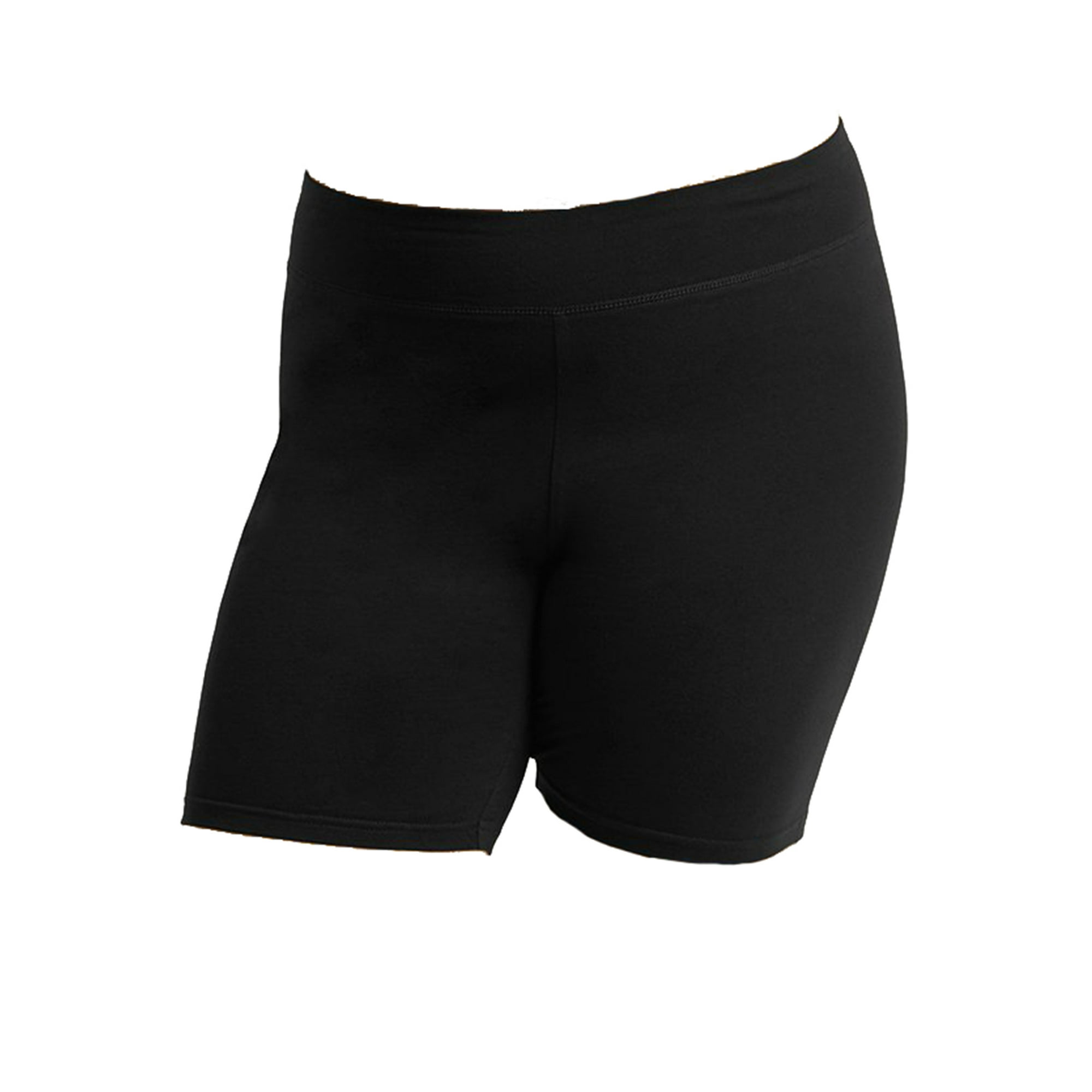 Gravity Threads Womens Cotton 15 Inch Plus Size Legging Shorts Black 2X Large