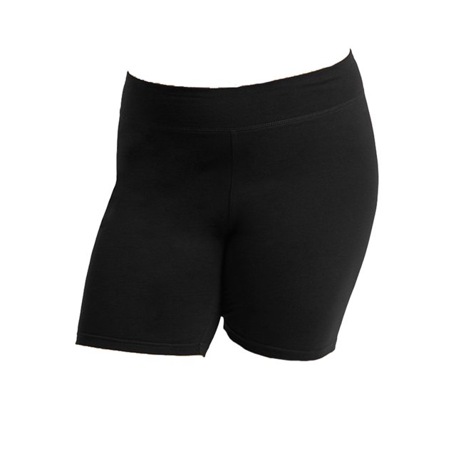 Gravity Threads Women's Plus Size Cotton Legging Shorts, Black, 2X-Large