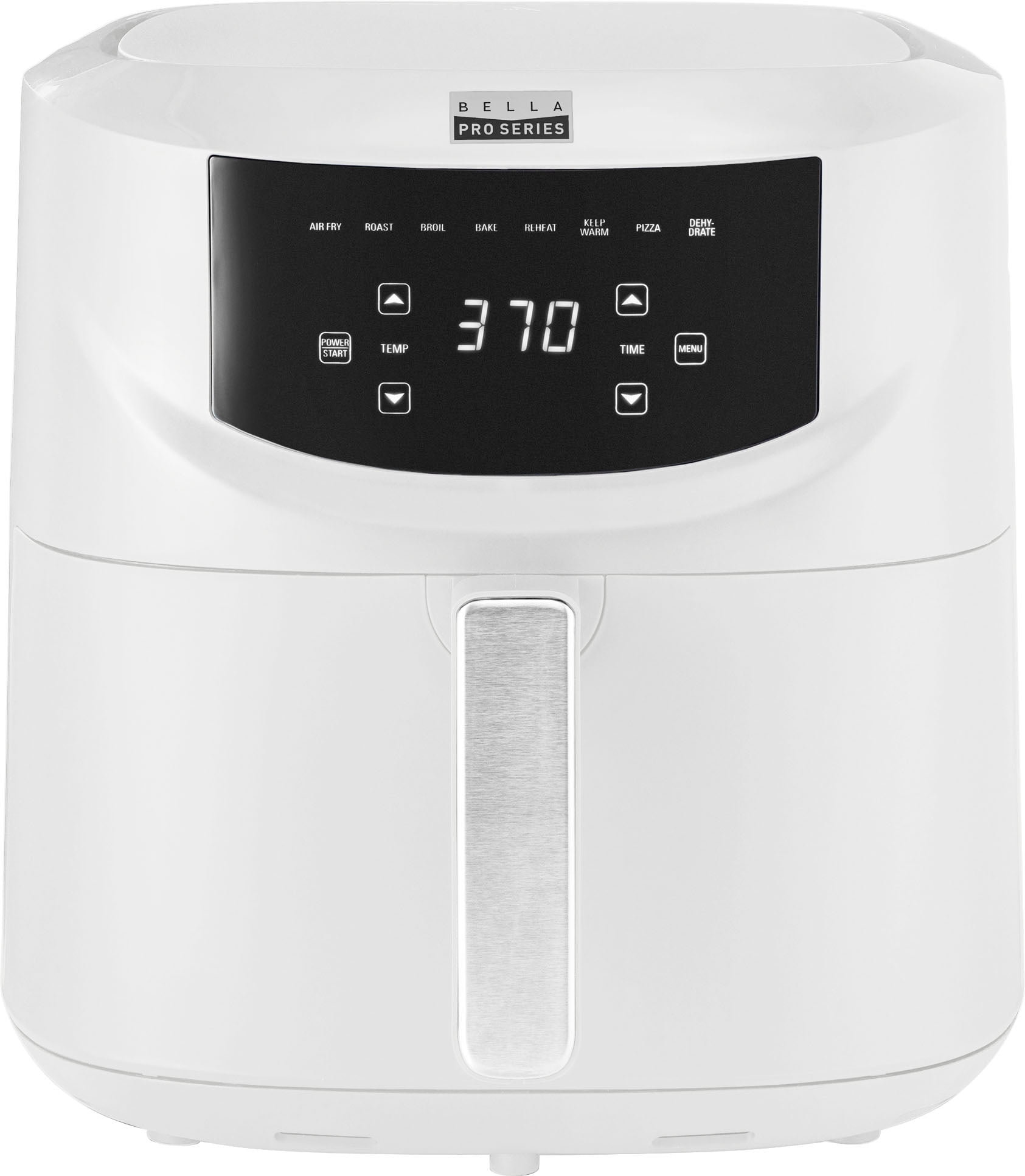 Bella Pro Series 8qt. Digital Air Fryer with Divided Basket White