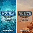 thumbnail image 6 of (2 Pack) Private Property No Parking Trespassing OSHA Notice Sign 18 Inch X 12 Inch Indoor / Outdoor Rust-Free Aluminum Metal Signs for Workplace, Workshop, and Construction Site, Made, 6 of 8