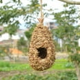 thumbnail image 6 of Water Drop Shape Bird's Nest Natural Fiber Grass Bird House, Handmade Woven Hummingbird Hut, Hanging Birdhouse Outside for Birds to Rest A2 (7.9x3.9inch), 6 of 7