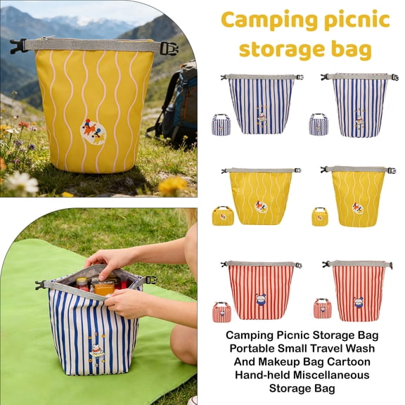 Camping Picnic Basket Backpack - Insulated Cooler Bag with Utensil Set & Waterproof Storage Compartments for Outdoor Travel Beach Hiking (1 Pack)