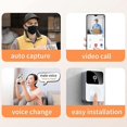 thumbnail image 2 of Smart Video Ring Doorbell Home Intercom, Smart Wireless Remote Video Doorbell, High-definition Night Vision Wifi Charging Anti-theft Doorbell, Two-way, 2 of 5