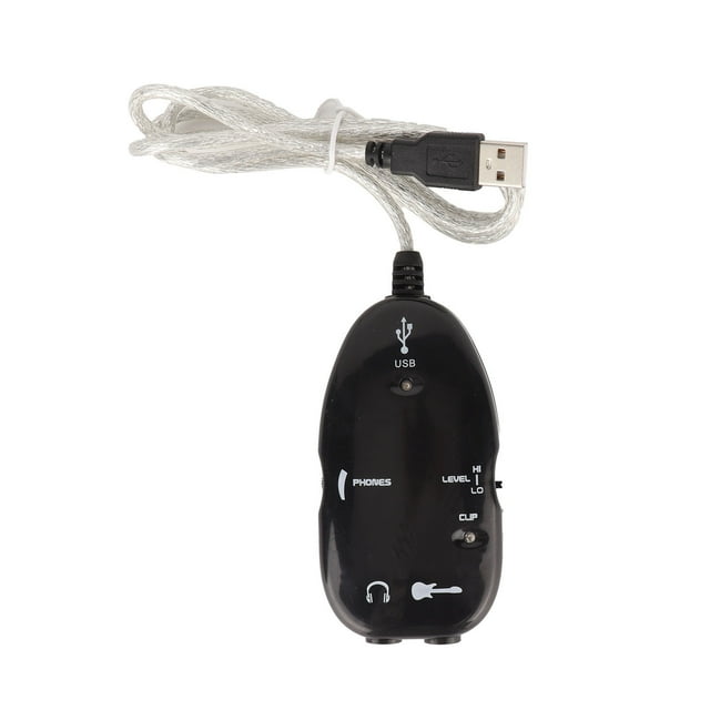 Interface USB Guitare, Fonction de Lecture de Fichiers Petit Adaptateur Audio Guitare Compact Largement Applicable pour Ordinateur