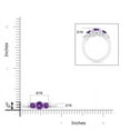 thumbnail image 4 of ANGARA Vintage Style Three Stone Natural Amethyst Wedding Band in White Gold for Women | February Birthstone, Anniversary, Jewelry Gift for Women | Natural Amethyst Engagement Ring (Ring Size - 6), 4 of 7