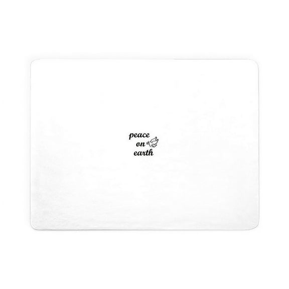 CafePress - Peace On Earth - Large Sherpa Fleece Throw Blanket 80" x 60"