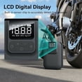 thumbnail image 5 of Bomba de aire eléctrica digital con compresor de batería de 5000 mAh, 4 modos, 150 PSI, miniinflador de neumáticos portátil para bicicleta con luz LED para coche, motocicleta, bicicleta,, 5 of 5