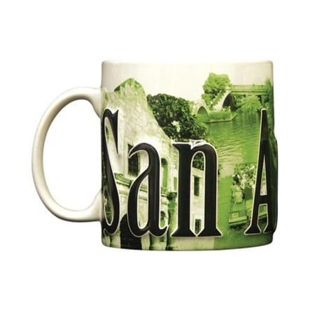Americaware SMSAT01 San Antonio 18 oz Duo Tone Green Relief Mug