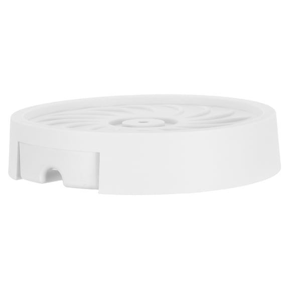 ETEREAUTY White Round Rolling Plant Stand with Smooth Wheels and Removable Drainage Tray for Indoor Outdoor Use