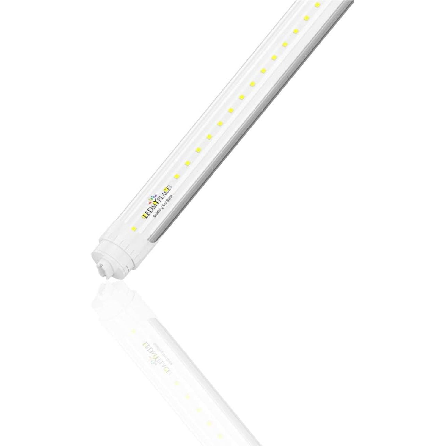 LEDMyplace T8 8ft LED Tube Bulb 48W 6720 Lumens 6500K Clear R17D Base ledmyplace-t8-8ft-led-tube-bulb-48w-6720-lumens-6500k-clear-r17d-base
